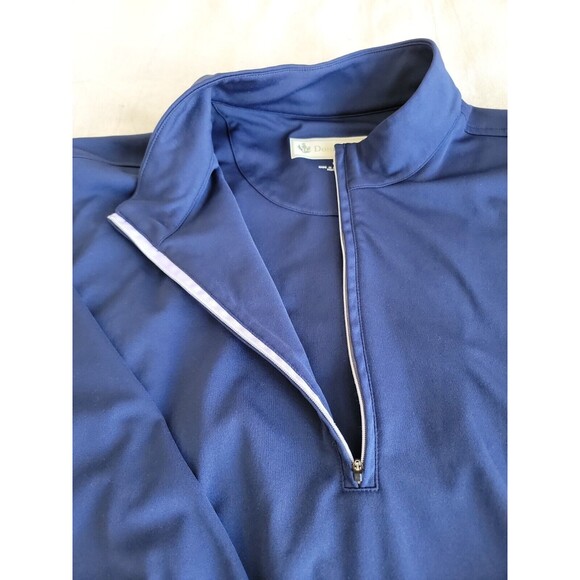 Donald Ross Mens L Pullover 1/2 Zip Blue Softshell Golf Logo Banded Waist Casual - Picture 3 of 11
